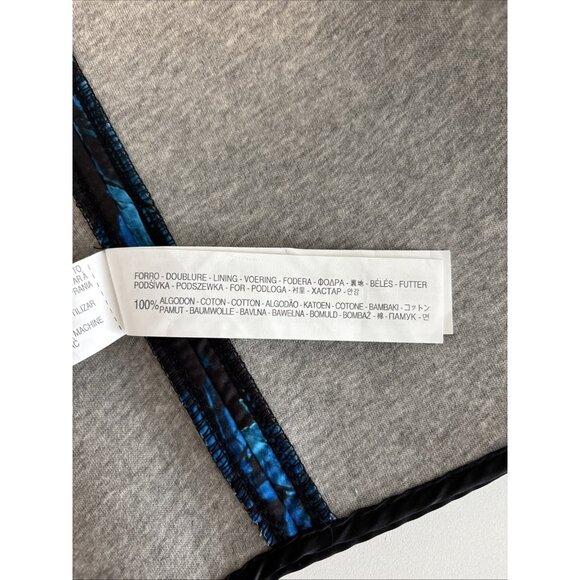 ZARA Blue Abstract Neoprene Pencil Skirt Medium | Stretch Bodycon Office - Picture 10 of 10